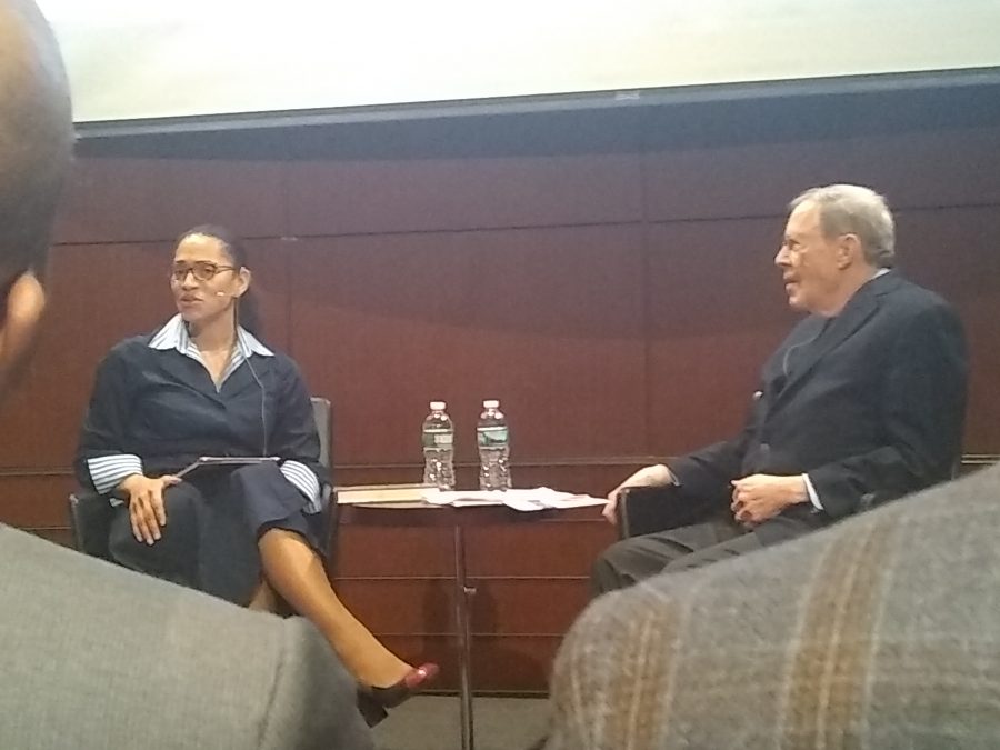 Jennifer Jones Austin (left) and Peter Edelman (right) spoke to NYU Silver School of Social Work about the criminalization of poverty. 