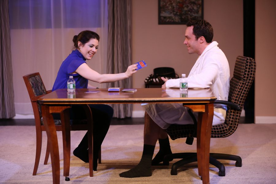 Caitlin Gallogly and Christopher M. Smith in the new drama written and directed by Tony award winner Kathleen J. Johnson. Despite its potential for self-indulgence, “Fiercely Independent” soars with the help of witty dialogue and compassionate performances. (Courtesy of Carol Rosegg)