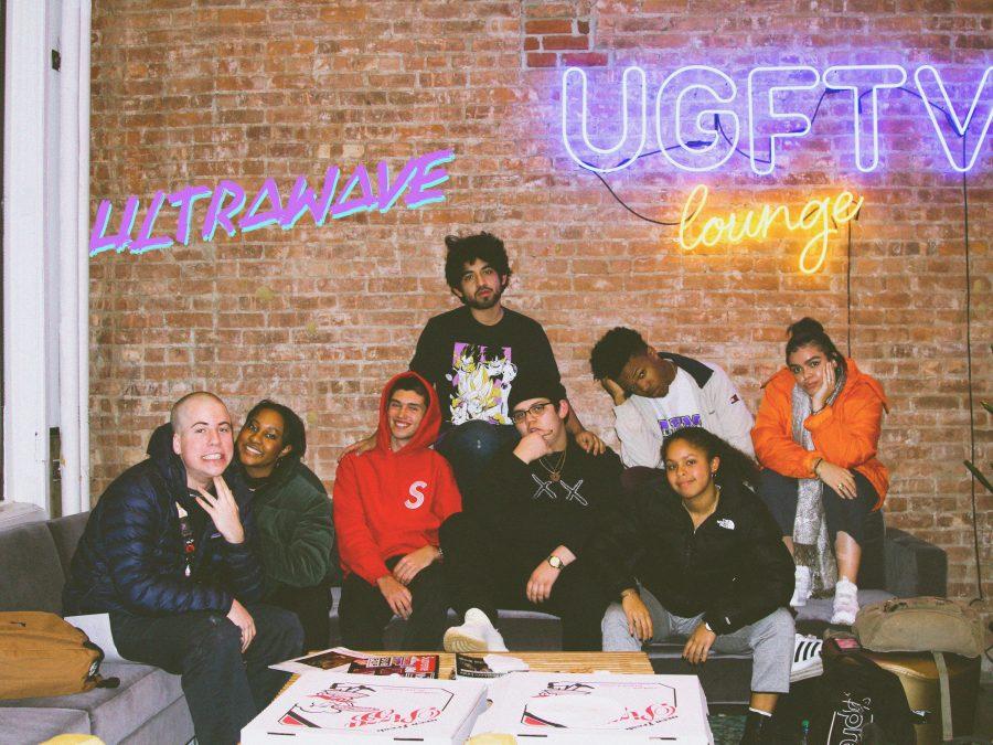 Tisch first-years Jeremy Herron, Hailey Irvin, Toby Romero, Sebastian Duran, Emilio Torres, Ryan Wise, Chandler Crump and Victoria Delvalle make up the team of creators for Ultrawave. (Photo by Emilio Torres)