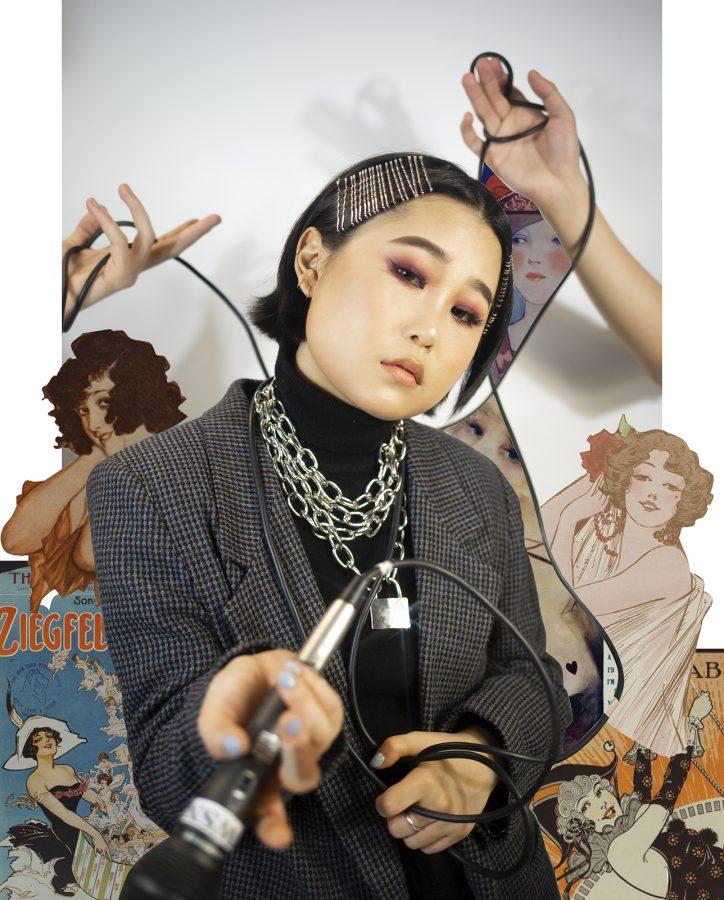 Clive Davis junior Michelle Lee Bae competed on "KPOP STAR3," a Korean singing competition show similar to the U.S.'s "American Idol." (Photo by Katie Peurrung, Collage by Sophia Di Iorio, Additional Images via the New York Public Library)