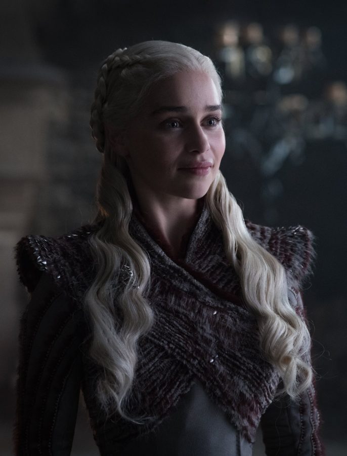 Game of Thrones  promotional still of Emilia Clarke who plays Daenerys Targaryen.  (via Facebook)