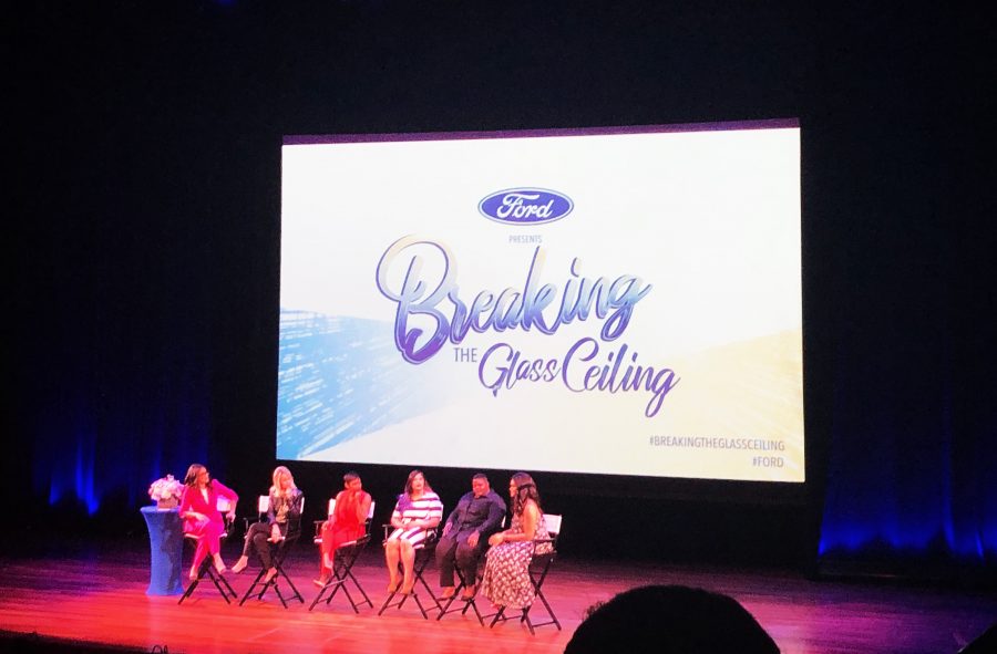 A panel speaks the Breaking the Glass Ceiling event at NYU Skirball (Staff Photo by Mansee Khurana).