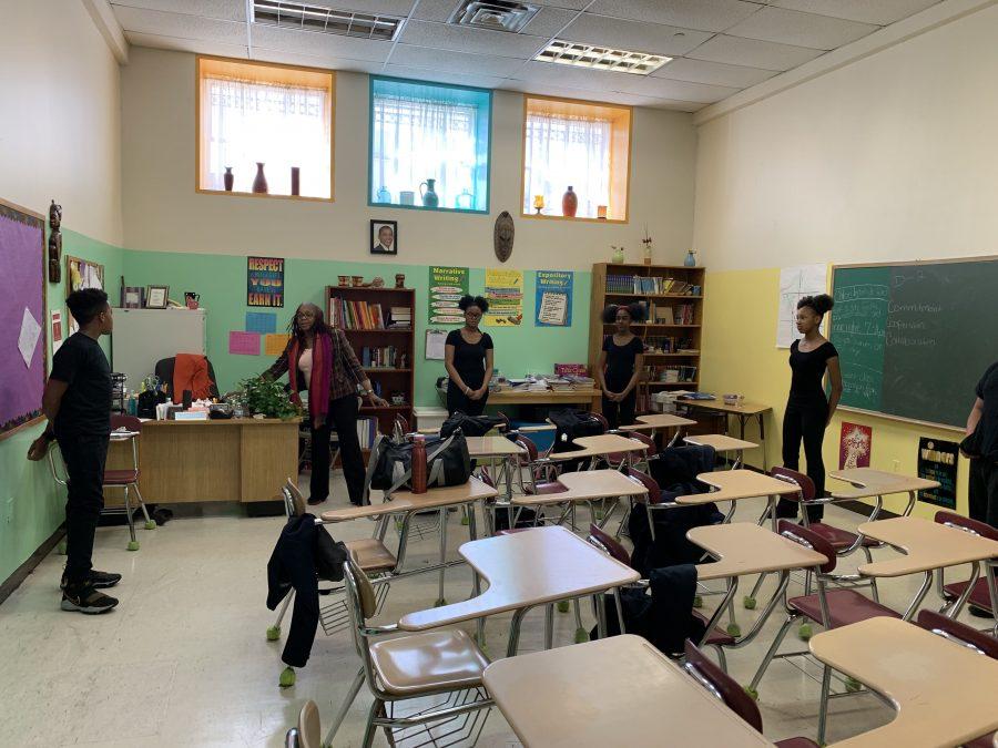 Elementary school students participate in African dance class at The Learning Tree Cultural Preparatory School in the Bronx. (Courtesy of A’nisa Megginson)