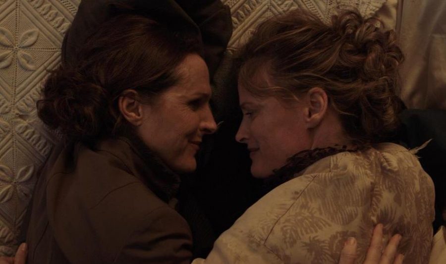 Molly Shannon and Susan Ziegler in Wild Nights with Emily. The new biographical comedy-drama depicts the love affair between poet Emily Dickinson and her sister-in-law and muse Susan Huntington Dickinson with warmth and humor. (via P2 Films)