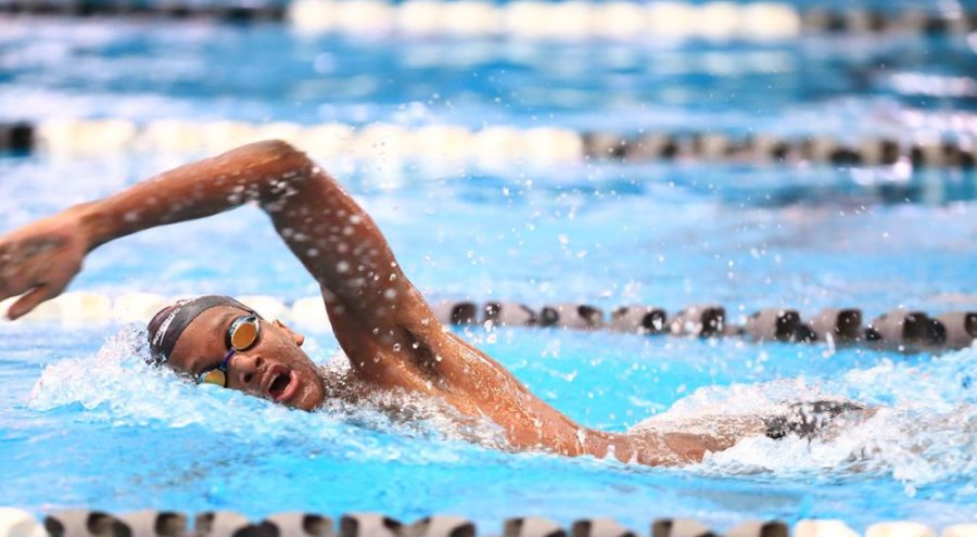 Graham Chatoor, swimmer for the NYU men’s team, competed at the 2019 Pan American Games. (via NYU Athletics)