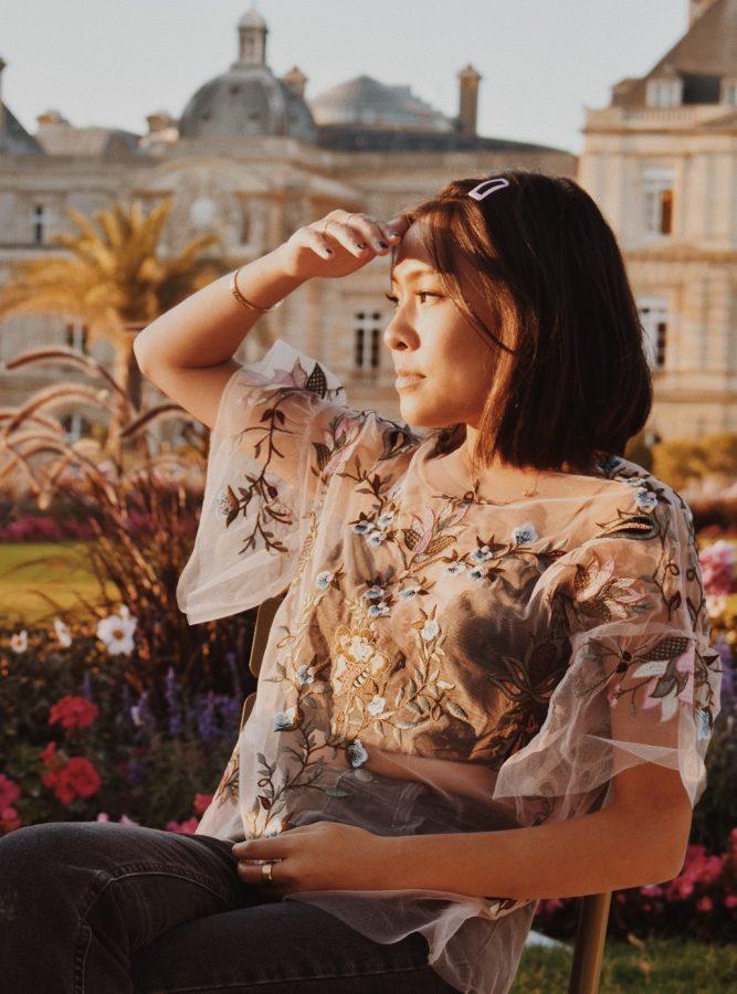 Anni Lu in the Luxembourg Sun.