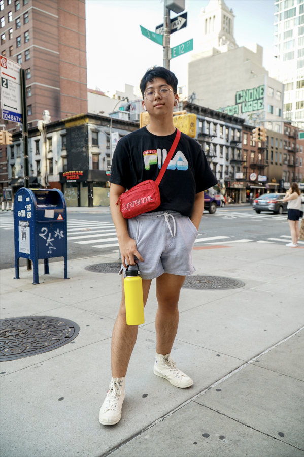 Martin Nguyen, a Steinhardt sophomore, transforms his style from typical LA athleisure to “looks of a cosmopolitan metrosexual.” (Staff Photo by Min Ji Kim)