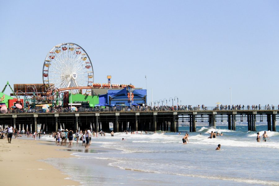 LA county’s Santa Monica beach and iconic pier. (Photo by Alexandra Chan)