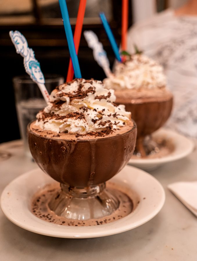 Serendipity 3 offers a budget version of their record-breaking Frrrozen Hot Chocolate for $13.95. (Photo by Yusuf Husain)