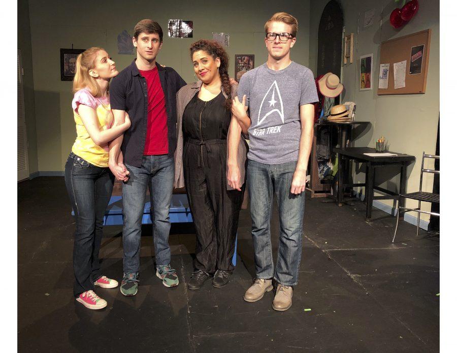 Sami Staitman, Corbin Williams, Ariana Valdes, and Eli LaCroix act in The Green Room, a musical at the American Theatre of Actors. (Photo Courtesy of S. Scott Miller)