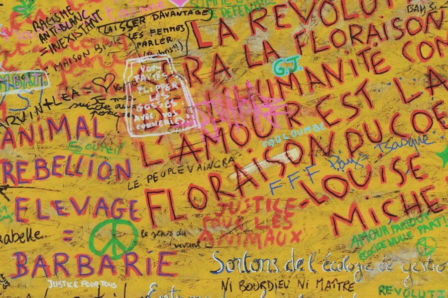 Expression Libre notes written by protesters.
