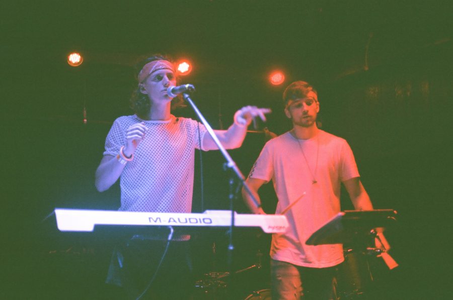 Noams and Trafton at Pride Fest in 2019. They performed a remix of Trafton’s song Hyperreal. (Photo Courtesy of Alena Spalenska) 
