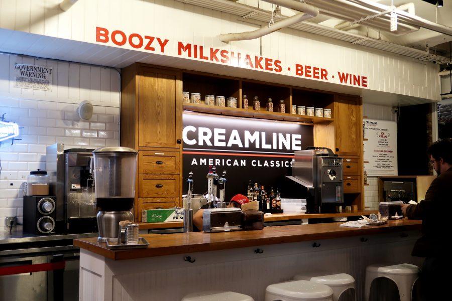 Creamline+is+a+stand+in+Chelsea+Market+that+serves+American+classic+burgers%2C+fries+and+shakes+made+with+local+ingredients.+%28Staff+Photo+by+Chelsea+Li%29
