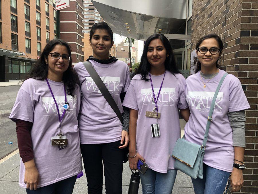 Students, faculty and oral cancer survivors gathered for the College’s annual NYU Oral Cancer Walk on October 6. (Photo by Ronni Husmann)