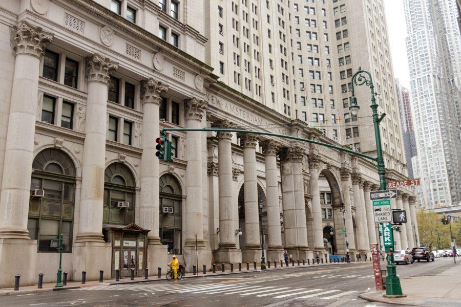 Pictured is the David N. Dinkins Municipal Building, which lies east of the City Hall Park and north of the Manhattan entrance to the Brooklyn Bridge. On Thursday, the City Council approved a proposal to close Rikers Island. (Staff Photo by Marva Shi)
