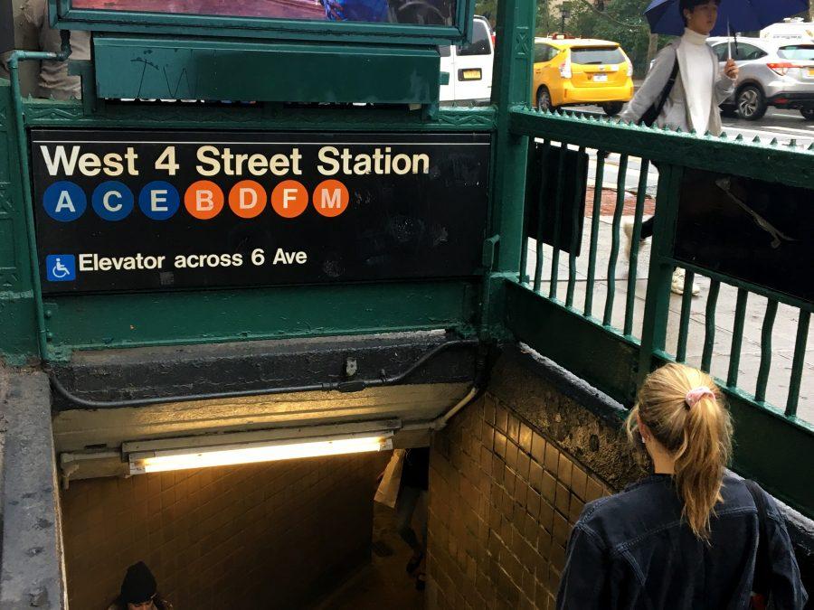 The entrance to West 4 Street Station, a subway stop near campus. (Photo by Talia Barton)