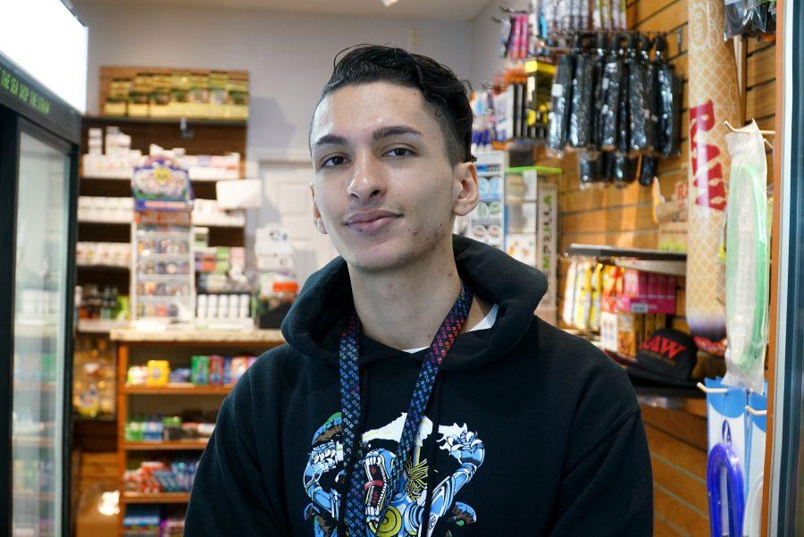 Malid Asad is a smoke shop owner whose store is close to Washington Square Park. Asad and several other employees and managers describe the tremendous impact the flavored vape ban would have on their businesses. (Staff Photo by Min Ji Kim)