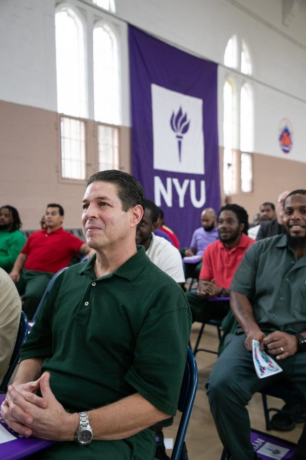 John Harnage, an inmate at Wallkill Correctional Facility, attends NYU's Prison Education Program graduation on Oct. 29. (Courtesy of NYU Photo Bureau)