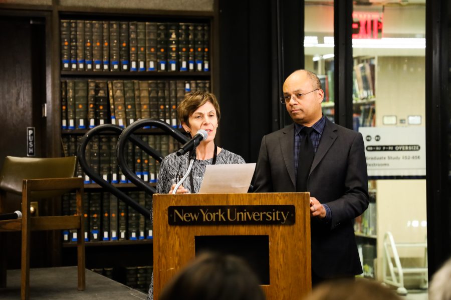 Panelists examined the university’s crucial role as a forum for open exchange of ideas. (Staff Photo by Elaine Chen)
