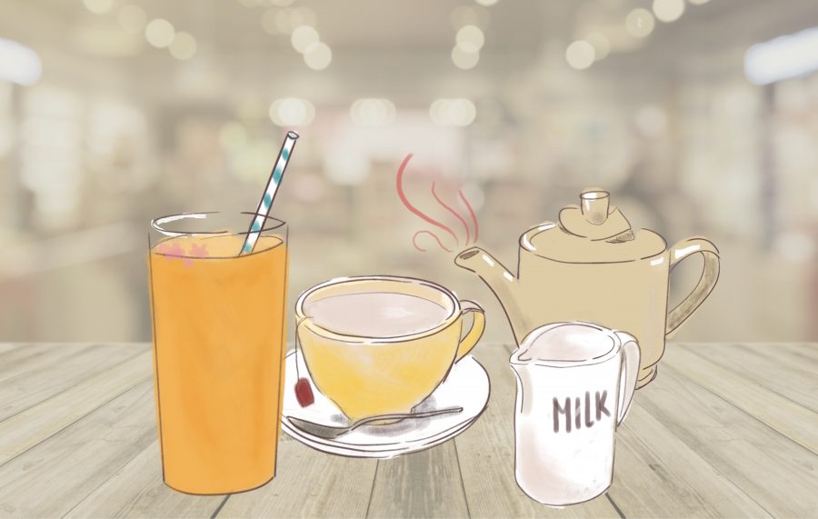 Tea is a great alternative source of caffeine for students that dont enjoy coffee. (Staff Illustration by Marva Shi) 