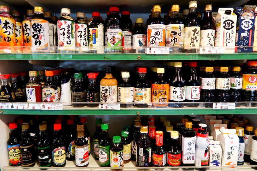 Japanese supermarket Sunrise Mart boasts a variety of soy sauces that are not found in typical American supermarkets.
(Staff photo by Chelsea Li)