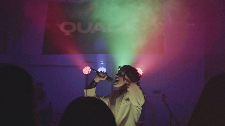 Jeffrey Miller performs his first-ever set at the Funhouse concert. (Via Quadio Media)