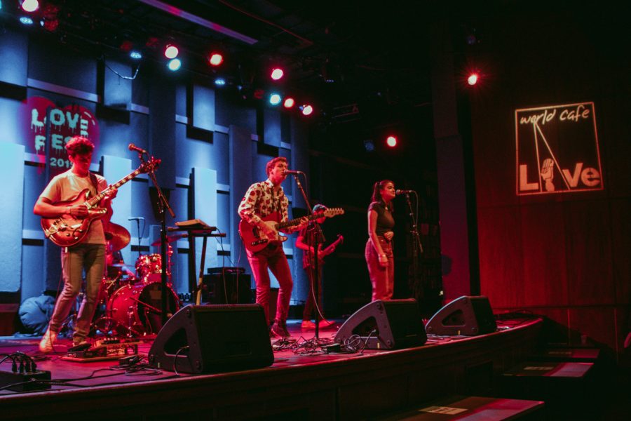 Jackson Craig performs for Summer Love Fest at the World Cafe back in July, 2019. A year later, Jackson continued to experiment with developing a persona through his music. (Photo by Gabriela Mancini)