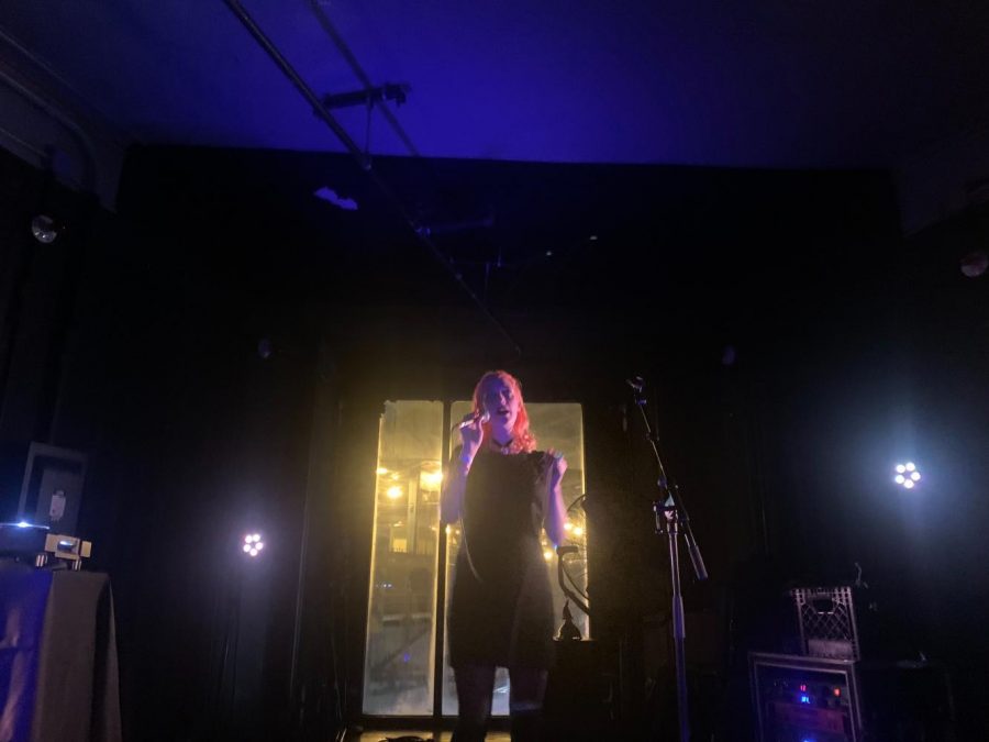 Swedish singer Molly Nilsson captivates Brooklyn audience with synth-driven solo performance. (Staff photo by Nicolas Pedrero-Setzer)
