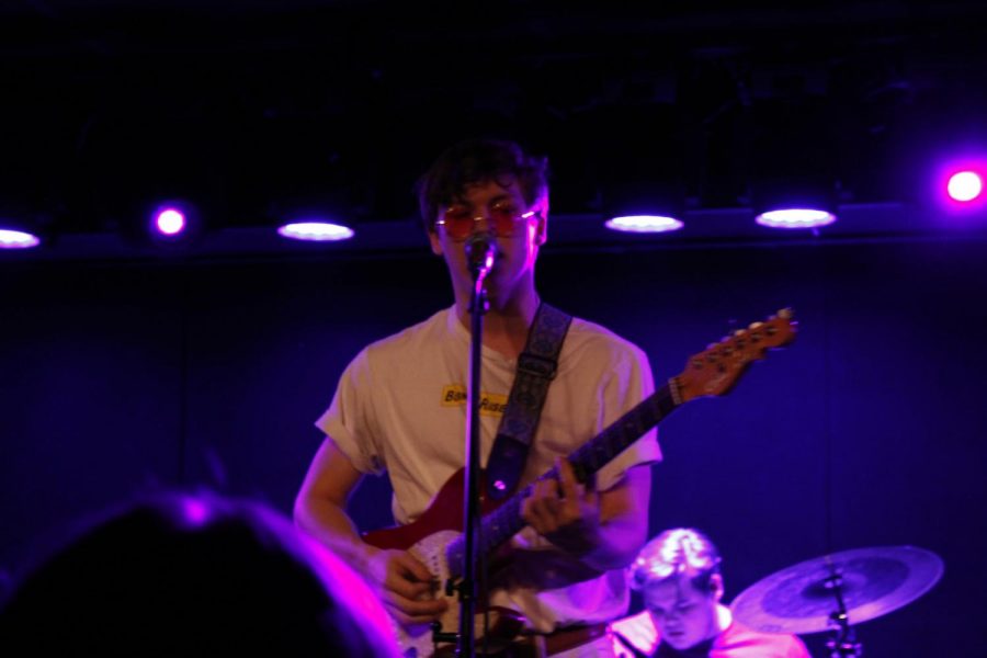 Clive Davis first-year Jackson Craig passionately performs in the Mercury Lounge. With his unique upbeat, funky set, the singer instilled in the crowd a special kind of energy. (Photo by Izzy Salas)