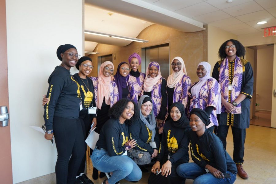 Students gather at Kimmels Pavilion for the Annual Black Muslim Symposium. (Photo by Aroosha Aamir)