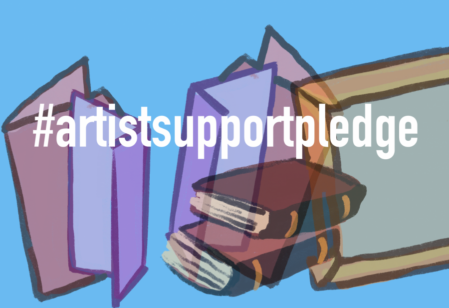 Online gift cards, donations, live streams and more are still viable options during this time. The WSN Arts desk lists some ways you can still support independent artists from a safe social distance. (Staff Illustration by Charlie Dodge)
