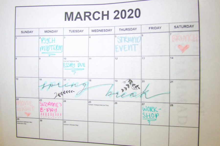 Students are looking forward to spring break, which is just two weeks away. Spring break planning can often get pushed aside as students worry about midterms and essays, but sometimes it is worth putting effort into a little preparation. (Staff Photo by Alexandra Chan)
