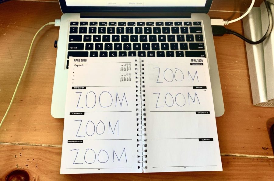 A+student+prepares+for+another+week+of+online+classes.+As+Zoom+has+become+the+new+platform+for+online+classes%2C+students+continue+to+struggle+with+the+lack+of+a+classroom+environment.+%28Staff+Photo+by+Jake+Capriotti%29