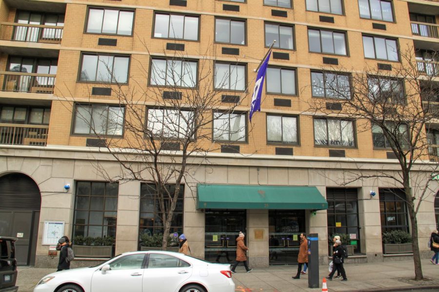 Carlyle Court is an NYU residence hall on 15th St and Union Square West. Carlyle and Third North are two dorm halls that will be turned over to assist in the COVID-19 health crisis. (Staff Photo by Alexandra Chan)