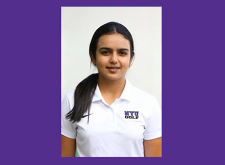 Stern sophomore women's golfer Arshia Mahant has represented India for international tournaments. She started the 