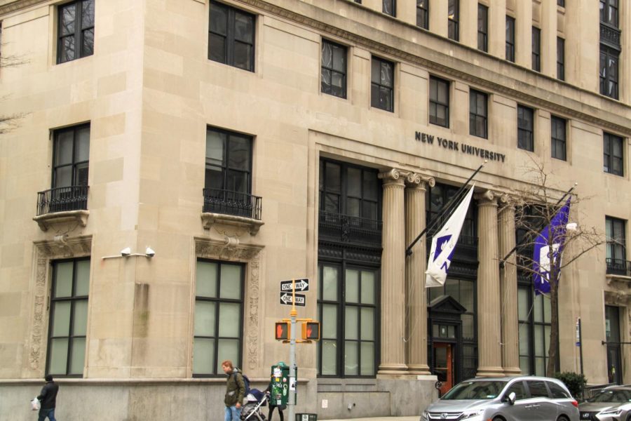 NYU buildings, once bustling with students and staff, are closed and silent as remote learning continues. College students from NYC schools recently spoke with local and state officials about various issues they currently face. (Staff Photo by Alexandra Chan)