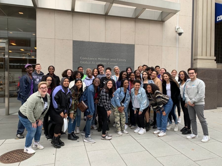 MLK Scholar’s 2023 Cohort at their October Travel Colloquium in front of NYU’s Washington D.C. campus. MLK Scholars volunteered at an ALS walk, went to the Holocaust museum, African-American museum, and the MLK monument (Image from nyu.edu)