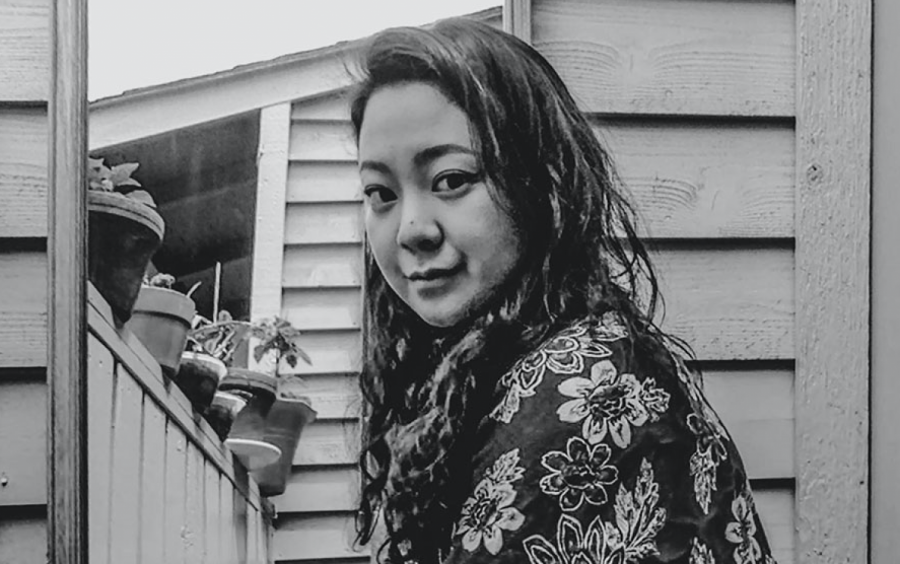 UCCS senior Arantxa Chavez in her apartment’s balcony in Colorado Springs, Colorado. Chavez had recently moved in with her partner when the stay-at-home order began so they spent their quarantine unpacking and decorating their new place