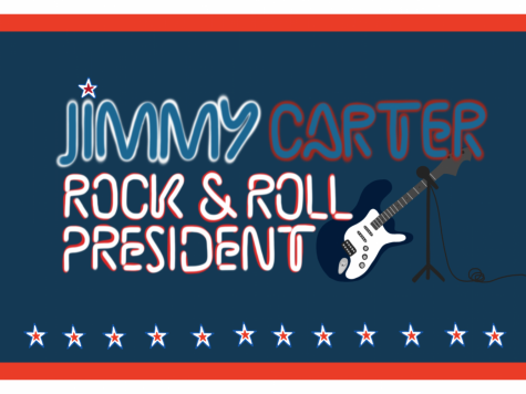 “Jimmy Carter: Rock & Roll President,” a new documentary from director Mary Wharton, explores Carter’s friendships with some of the great musicians of the 1970s. The movie begins against the backdrop of Vietnam and Watergate, twin disasters that contributed to the largest drop in the public’s trust in government in the history of polling. (Staff Illustration by Chelsea Li)