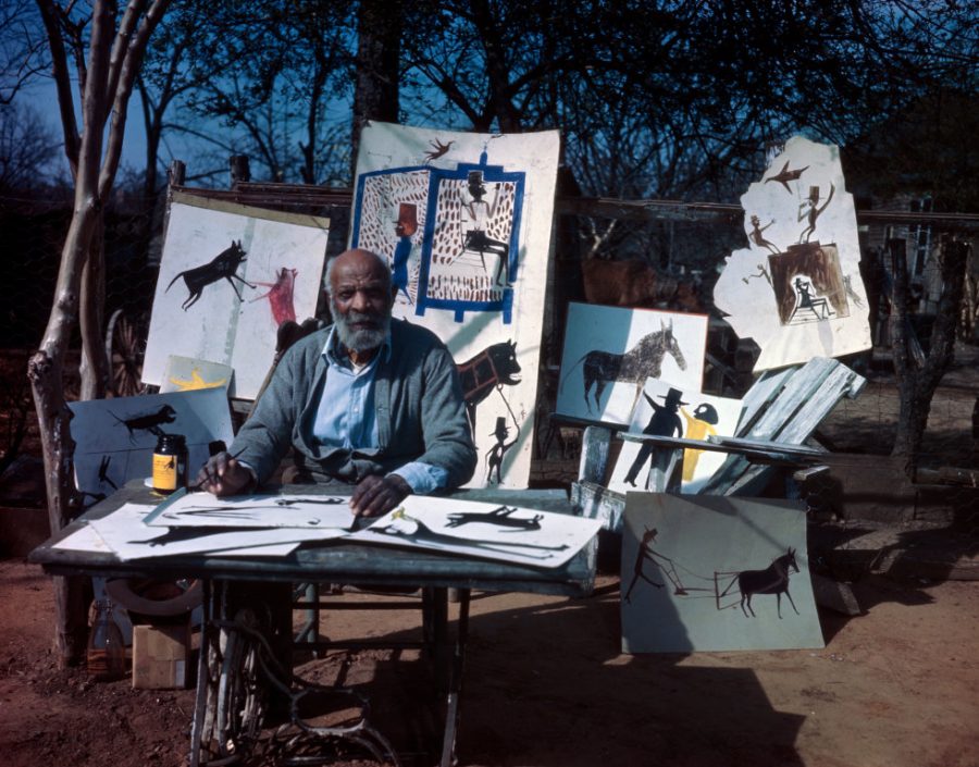 Bill Traylor was an African-American self-taught artist from Alabama. “Bill Traylor: Chasing Ghosts” by Jeffrey Wolf is a wonderful summary of this artists life and career. (Photo by Horace Perry, Courtesy of Kino Lorber)
