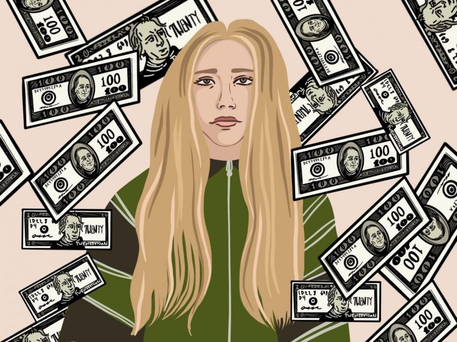 Kajillionaire+is+a+2020+comedy-drama+film+created+by+writer-director+Miranda+July.+This+unconventional+heist+film+follows+a+young+woman+named+Old+Dolio+Dyne+%28Evan+Rachel+Wood%29+and+her+parents+as+they+make+their+money+committing+petty+crimes.+%28Staff+Illustration+by+Susan+Behrends+Valenzuela%29