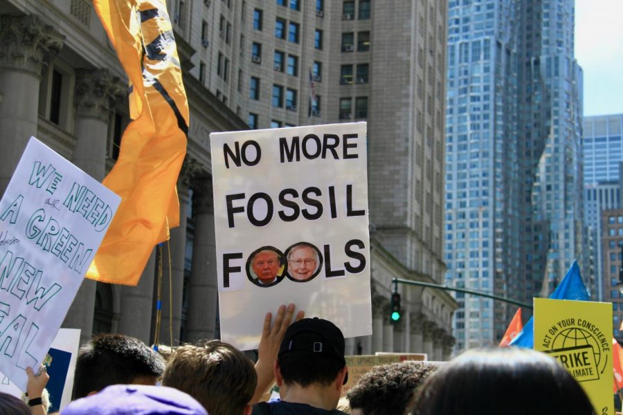 Protestors march in Manhattan as part of a climate strike. Sustainability movements must recognize the need for intersectionality. (Staff Photo by Alexandra Chan)