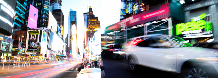 Here’s a look at Times Square through the lenses of two photographers during the pandemic and the thought process behind the shots. (Staff Photos by Alexandra Chan, Jake Capriotti)