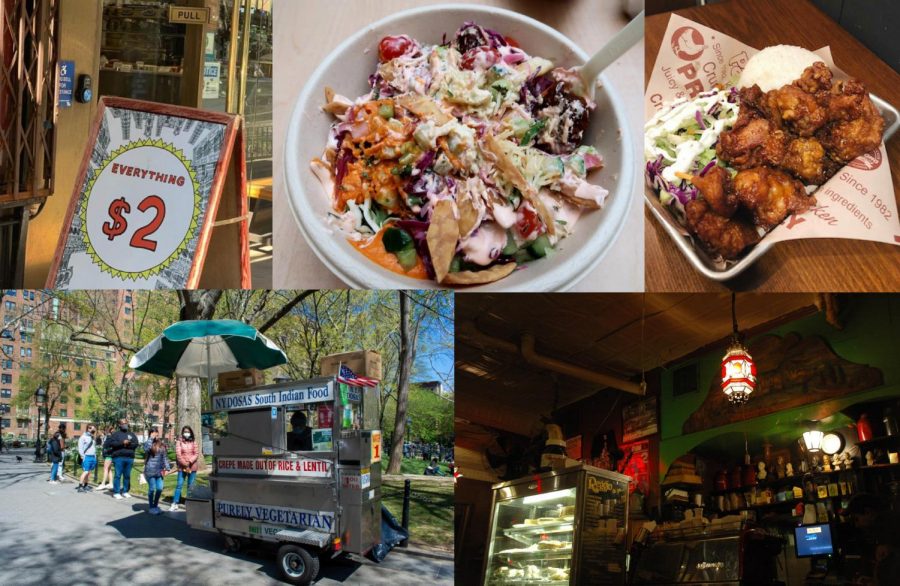Life in Greenwich Village can be hectic and fast-paced. Here are some places to stop for a quick bite to eat around NYU. (Photos by Alex Tran, Chelsea Li, Marva Shi, Manasa Gudavalli, Alex Tey)