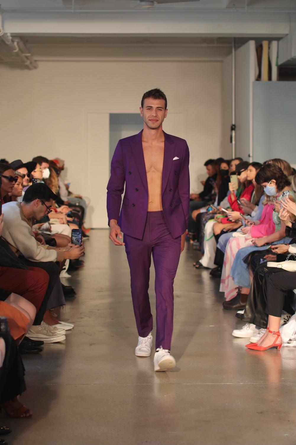 Tiffany+Brown+Designs+redefines+purple+at+NYFW