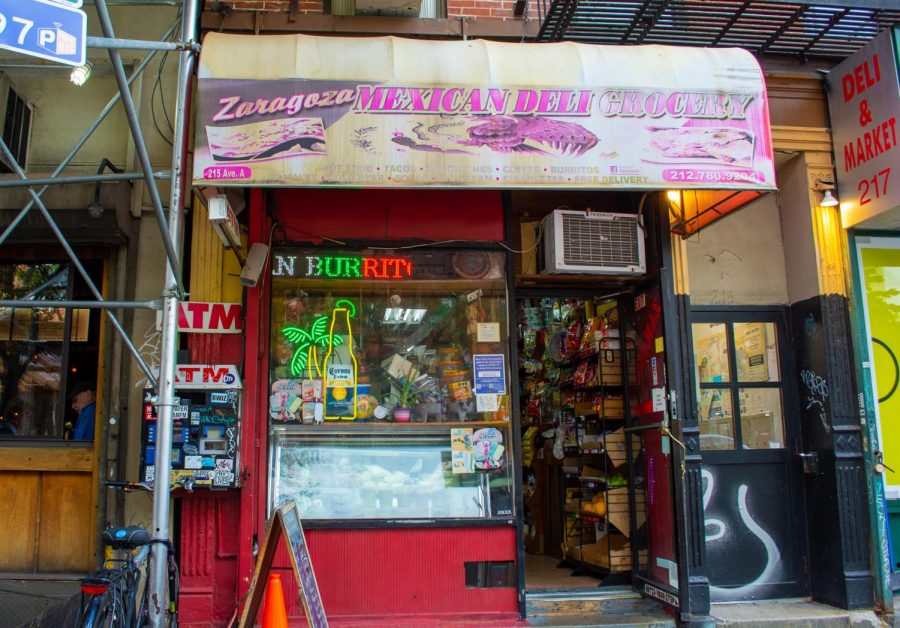 Zaragoza+Mexican+Deli+and+Grocery+is+located+at+215+Avenue+A+in+the+East+Village.+This+small+Mexican+deli+offers+a+taste+of+Mexican+cuisine+and+culture+on+the+island+of+Manhattan.+%28Staff+Photo+by+Manasa+Gudavalli%29