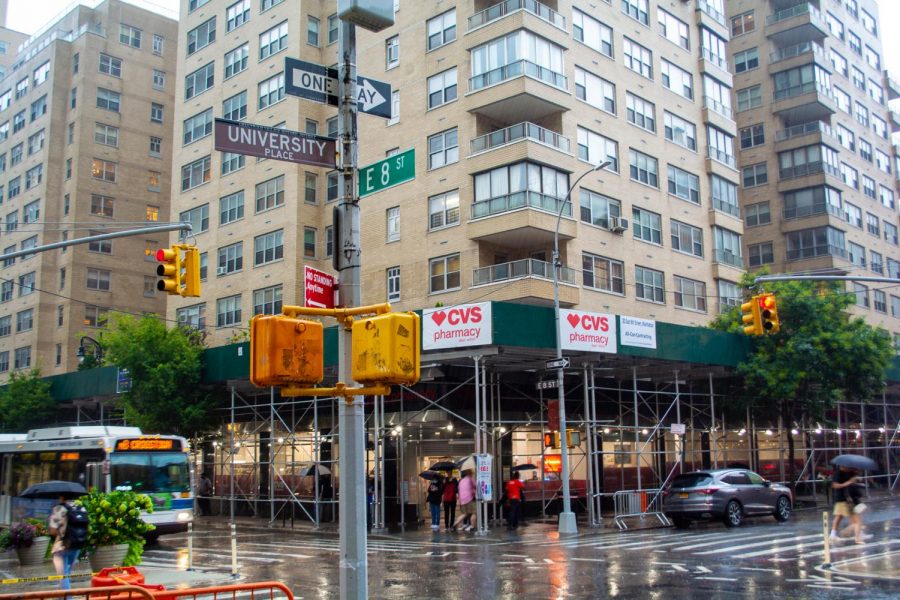 On Tuesday, August 31, at the northeast corner of East Eighth Street and University Pl, a person driving a scooter groped a female NYU student. Since then, two other female NYU students have been sexually assaulted by a passing driver on a scooter. (Staff Photo by Shaina Ahmed)