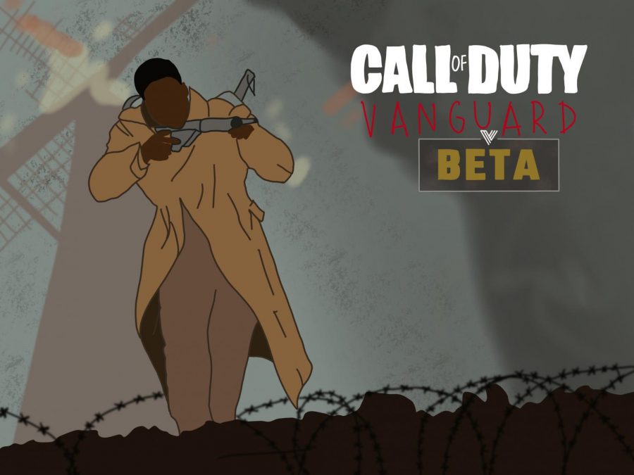 “Call of Duty: Vanguard,” the newest installment in the “Call of Duty” series, will be released on Nov. 5. The multiplayer beta, which allowed players to try the game’s multiplayer mode before release, proves to be promising despite a few issues. (Staff Illustration by Manasa Gudavalli)