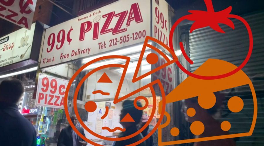 I tried every dollar pizza store around campus 