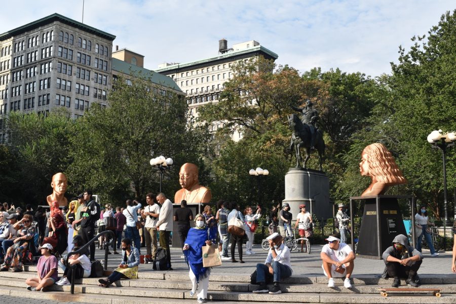 The SEEINJUSTICE installation also commemorates Breonna Taylor and John Lewis. (Staff Photo by Ryan Kawahara)